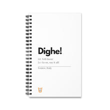 Load image into Gallery viewer, "Dighe" Spiral Journal (Europe orders only)