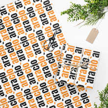 Load image into Gallery viewer, "Ara cio`- black&orange" Wrapping Paper