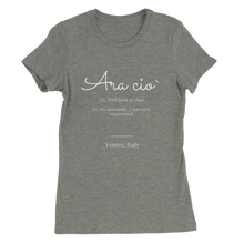 Carica l'immagine nel visualizzatore di Gallery, "Ara cio`" Premium Womens Crewneck T-shirt