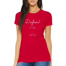 Carica l'immagine nel visualizzatore di Gallery, "Degheio" Premium Womens Crewneck T-shirt