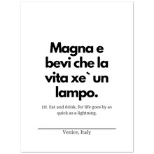 Carica l'immagine nel visualizzatore di Gallery, "Magna e bevi" Premium Matte Paper Poster
