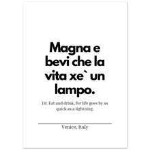 Carica l'immagine nel visualizzatore di Gallery, "Magna e bevi" Premium Matte Paper Poster