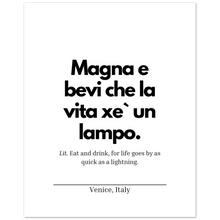 Carica l'immagine nel visualizzatore di Gallery, "Magna e bevi" Premium Matte Paper Poster