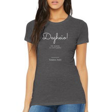 Carica l'immagine nel visualizzatore di Gallery, "Degheio" Premium Womens Crewneck T-shirt