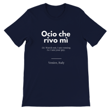 Load image into Gallery viewer, "Ocio che rivo mi`" Premium Unisex Crewneck T-shirt