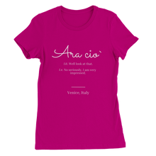 Carica l'immagine nel visualizzatore di Gallery, "Ara cio`" Premium Womens Crewneck T-shirt