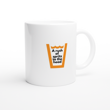 Load image into Gallery viewer, "L'acqua marsise i pai" White 11oz Ceramic Mug